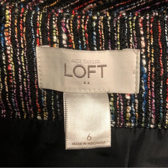 Ann Taylor LOFT lined skirt with pockets Women’s Sz 6 Gorgeous Multi Color EUC - Picture 3 of 7
